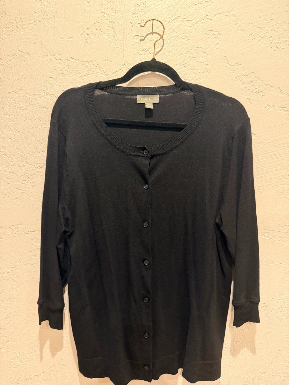 Style & Co. Black Women’s PXL Cardigan